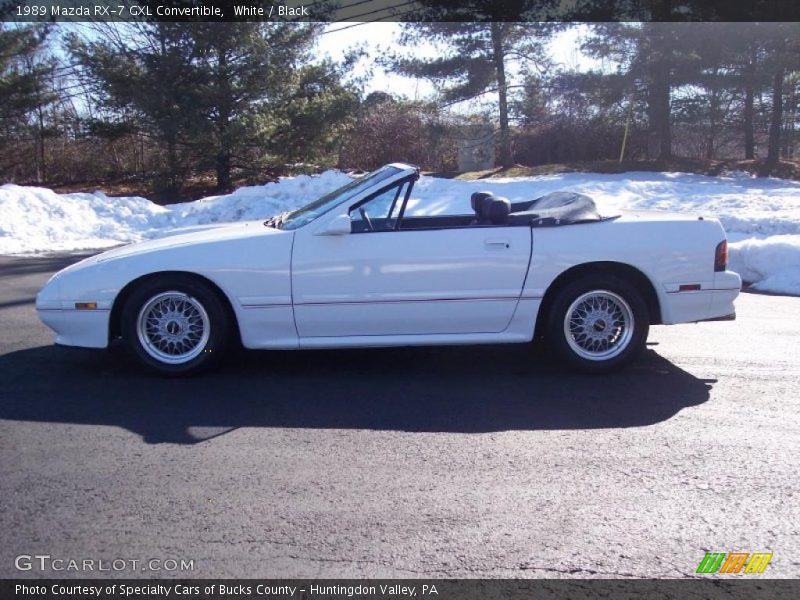 White / Black 1989 Mazda RX-7 GXL Convertible