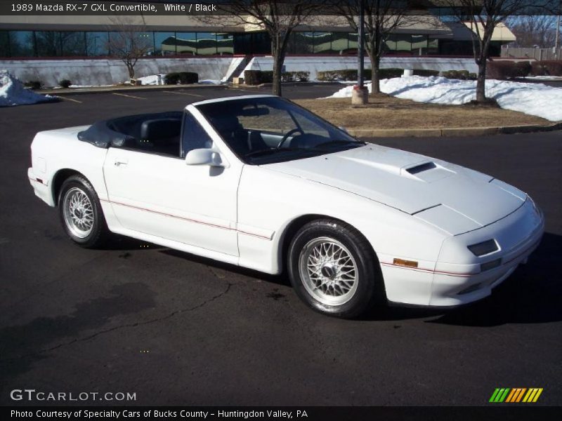 White / Black 1989 Mazda RX-7 GXL Convertible