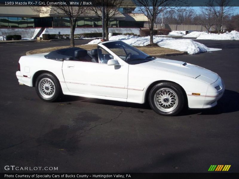 White / Black 1989 Mazda RX-7 GXL Convertible