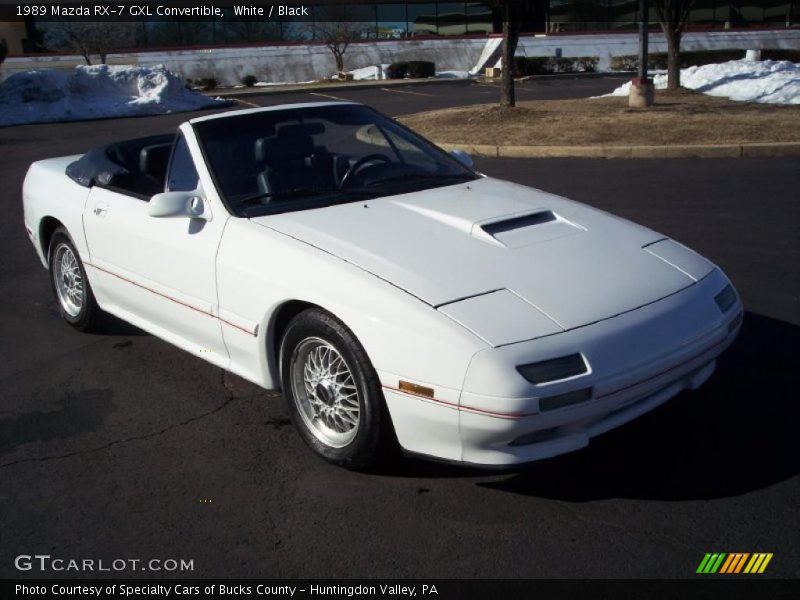 White / Black 1989 Mazda RX-7 GXL Convertible