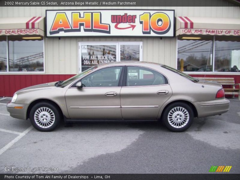 Arizona Beige Metallic / Medium Parchment 2002 Mercury Sable GS Sedan