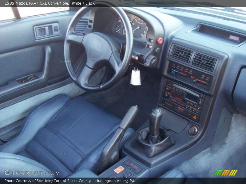 White / Black 1989 Mazda RX-7 GXL Convertible