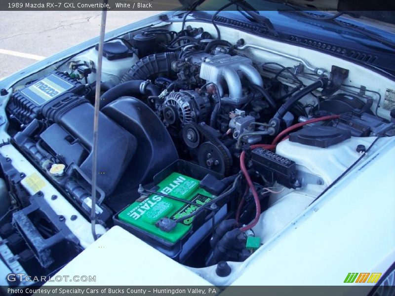 White / Black 1989 Mazda RX-7 GXL Convertible