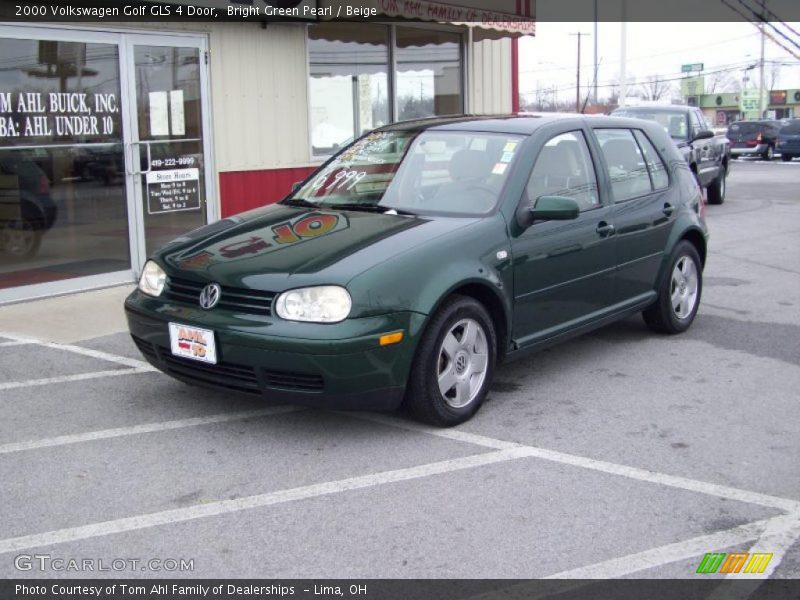 Bright Green Pearl / Beige 2000 Volkswagen Golf GLS 4 Door