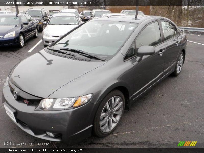 Polished Metal Metallic / Black 2009 Honda Civic Si Sedan