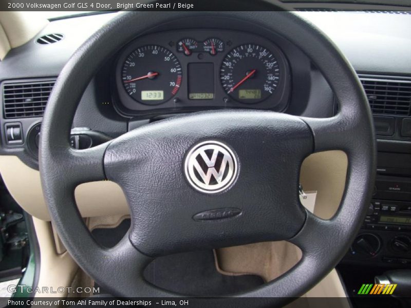 Bright Green Pearl / Beige 2000 Volkswagen Golf GLS 4 Door