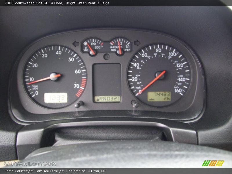 Bright Green Pearl / Beige 2000 Volkswagen Golf GLS 4 Door