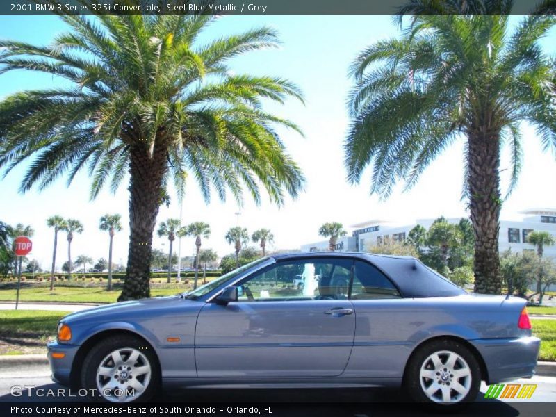 Steel Blue Metallic / Grey 2001 BMW 3 Series 325i Convertible