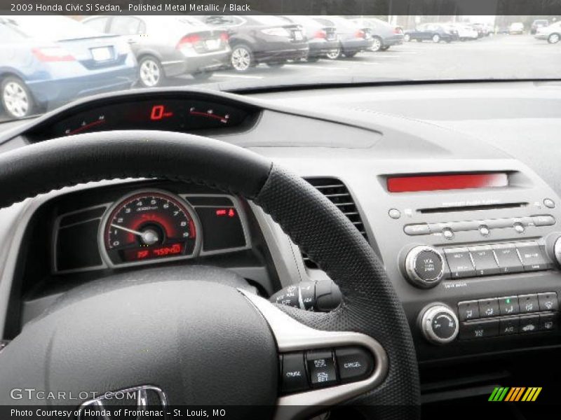 Polished Metal Metallic / Black 2009 Honda Civic Si Sedan