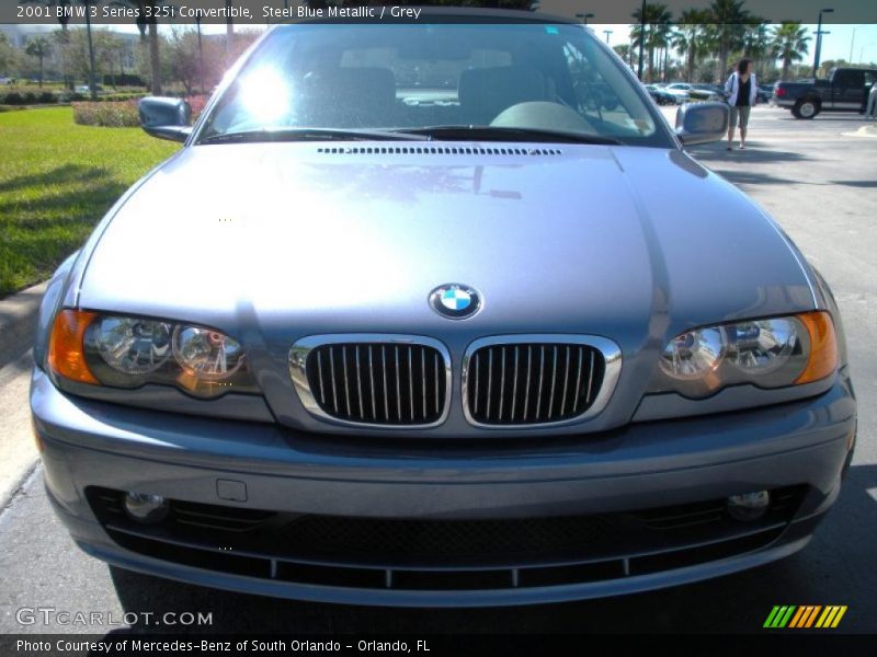 Steel Blue Metallic / Grey 2001 BMW 3 Series 325i Convertible