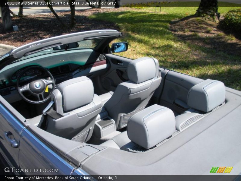 Steel Blue Metallic / Grey 2001 BMW 3 Series 325i Convertible