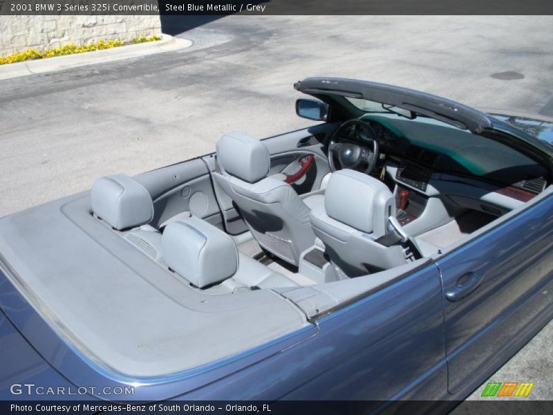 Steel Blue Metallic / Grey 2001 BMW 3 Series 325i Convertible