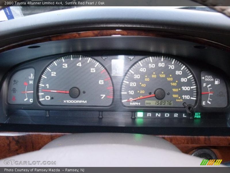 Sunfire Red Pearl / Oak 2000 Toyota 4Runner Limited 4x4