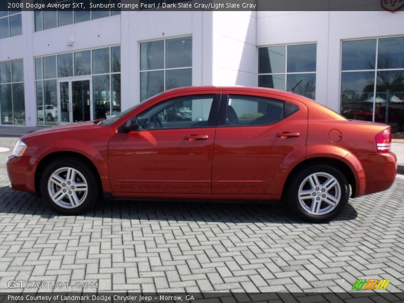 Sunburst Orange Pearl / Dark Slate Gray/Light Slate Gray 2008 Dodge Avenger SXT