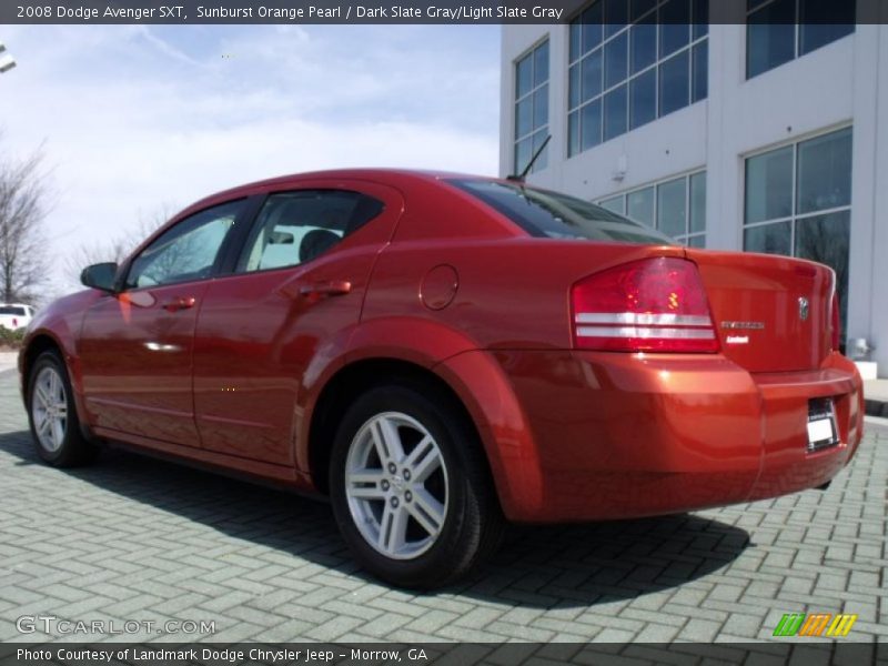 Sunburst Orange Pearl / Dark Slate Gray/Light Slate Gray 2008 Dodge Avenger SXT