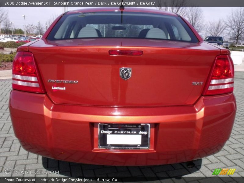 Sunburst Orange Pearl / Dark Slate Gray/Light Slate Gray 2008 Dodge Avenger SXT