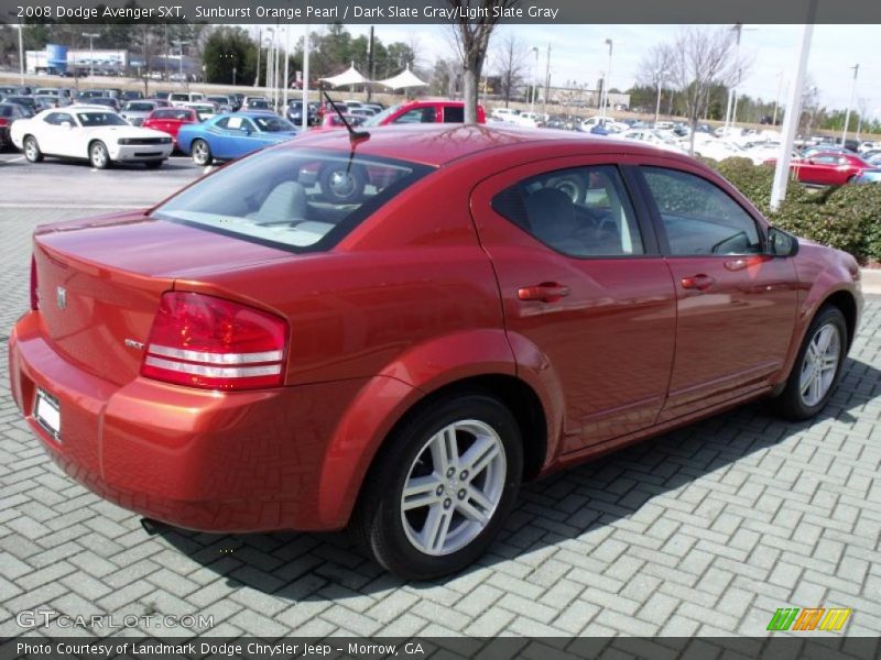 Sunburst Orange Pearl / Dark Slate Gray/Light Slate Gray 2008 Dodge Avenger SXT
