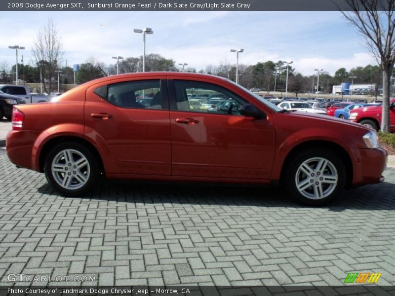 Sunburst Orange Pearl / Dark Slate Gray/Light Slate Gray 2008 Dodge Avenger SXT