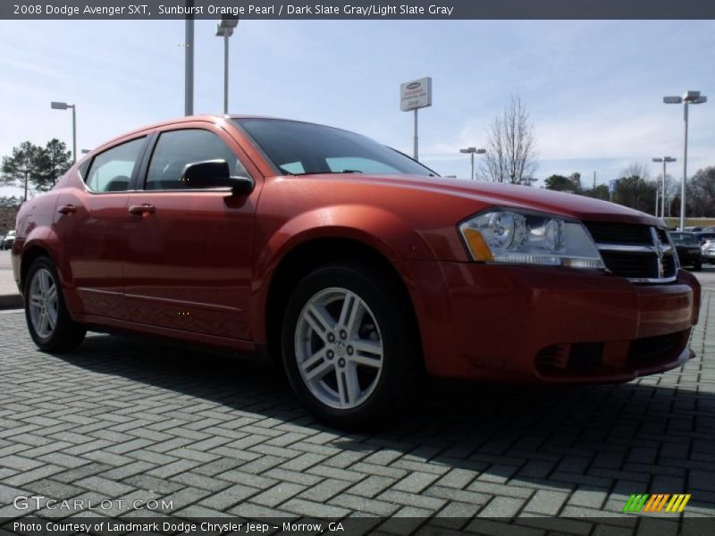 Sunburst Orange Pearl / Dark Slate Gray/Light Slate Gray 2008 Dodge Avenger SXT