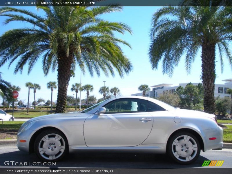 Millennium Silver Metallic / Black 2003 Lexus SC 430