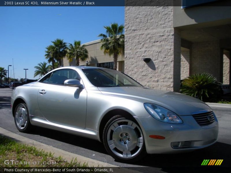 Millennium Silver Metallic / Black 2003 Lexus SC 430