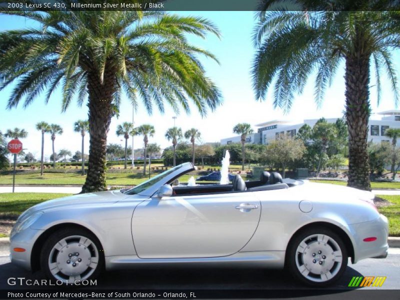 Millennium Silver Metallic / Black 2003 Lexus SC 430