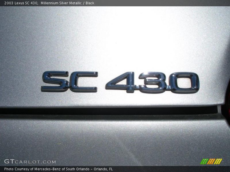 Millennium Silver Metallic / Black 2003 Lexus SC 430