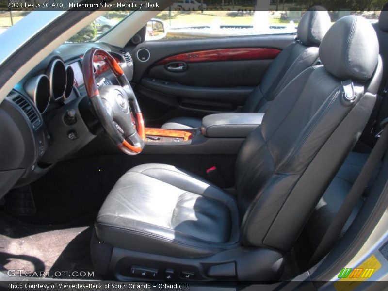 Millennium Silver Metallic / Black 2003 Lexus SC 430