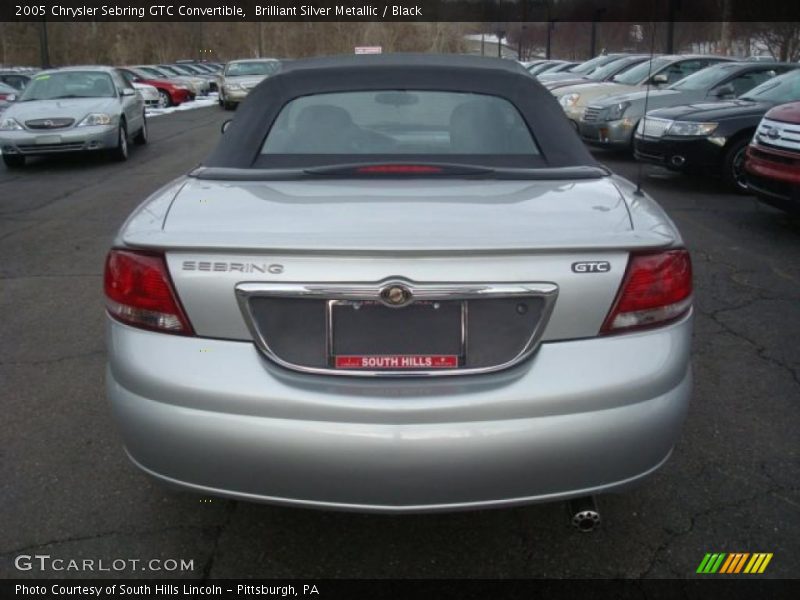 Brilliant Silver Metallic / Black 2005 Chrysler Sebring GTC Convertible