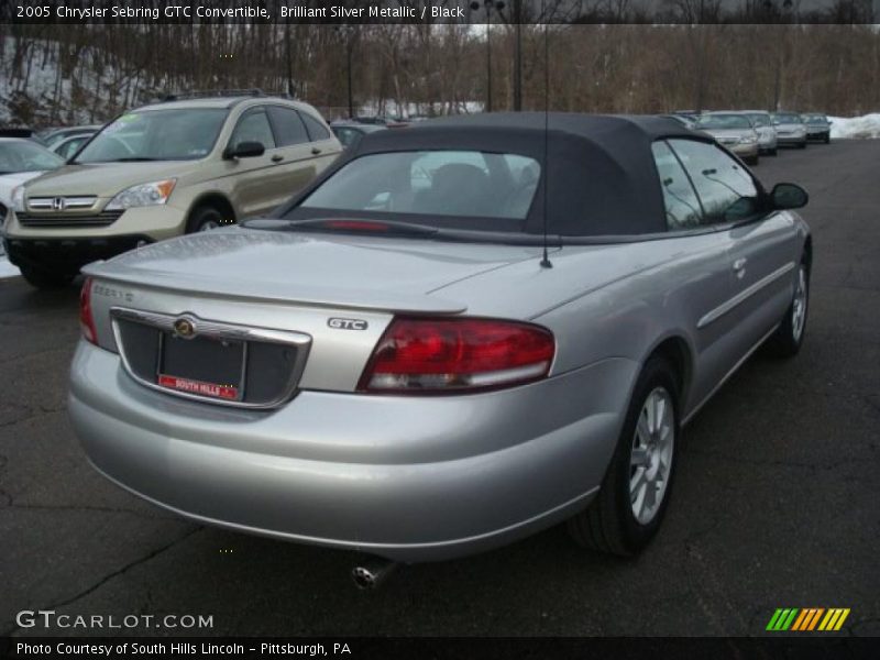 Brilliant Silver Metallic / Black 2005 Chrysler Sebring GTC Convertible