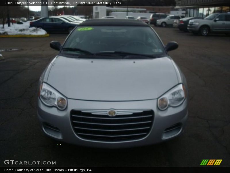 Brilliant Silver Metallic / Black 2005 Chrysler Sebring GTC Convertible