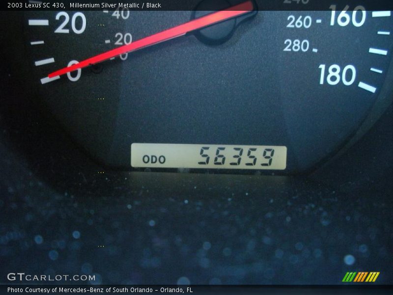 Millennium Silver Metallic / Black 2003 Lexus SC 430