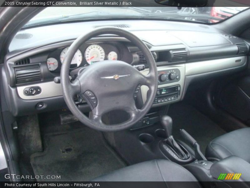 Brilliant Silver Metallic / Black 2005 Chrysler Sebring GTC Convertible