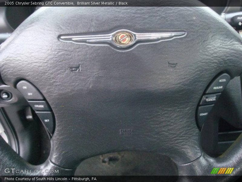 Brilliant Silver Metallic / Black 2005 Chrysler Sebring GTC Convertible