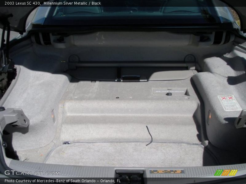 Millennium Silver Metallic / Black 2003 Lexus SC 430