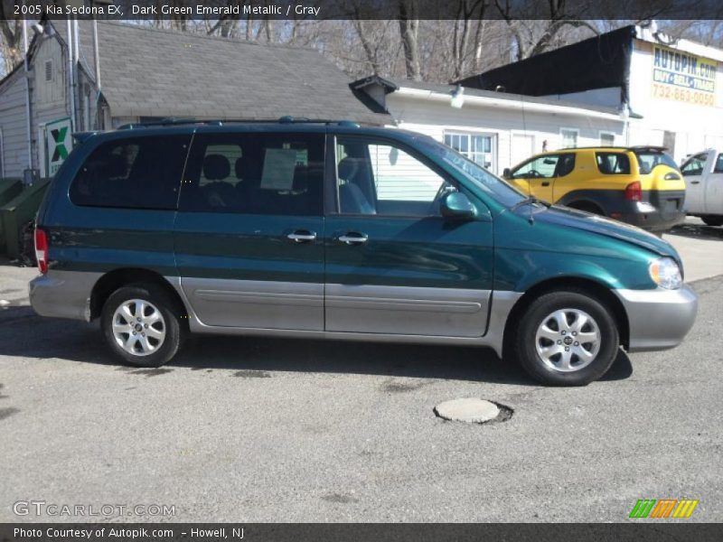 Dark Green Emerald Metallic / Gray 2005 Kia Sedona EX