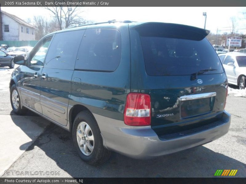 Dark Green Emerald Metallic / Gray 2005 Kia Sedona EX