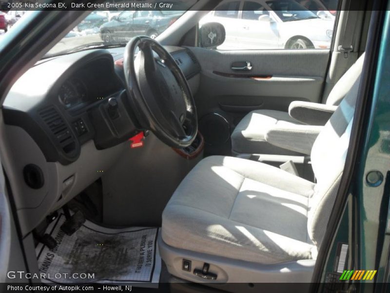 Dark Green Emerald Metallic / Gray 2005 Kia Sedona EX