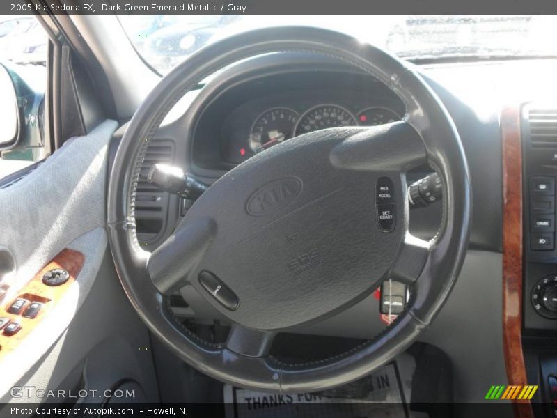 Dark Green Emerald Metallic / Gray 2005 Kia Sedona EX