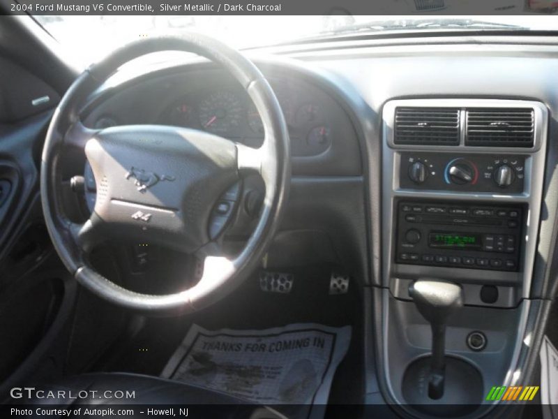 Silver Metallic / Dark Charcoal 2004 Ford Mustang V6 Convertible