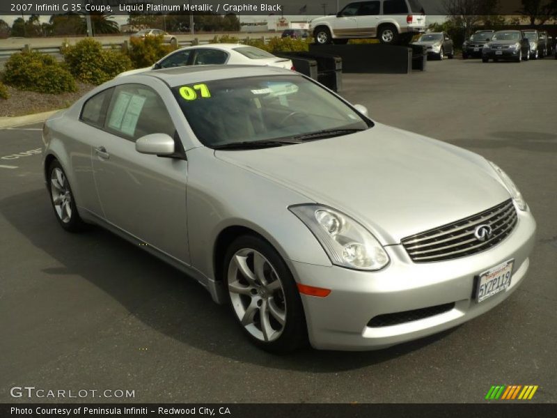 Liquid Platinum Metallic / Graphite Black 2007 Infiniti G 35 Coupe
