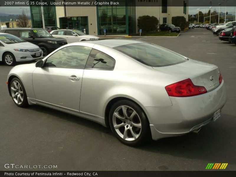 Liquid Platinum Metallic / Graphite Black 2007 Infiniti G 35 Coupe