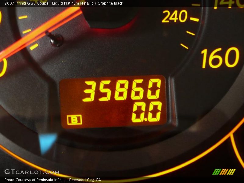 Liquid Platinum Metallic / Graphite Black 2007 Infiniti G 35 Coupe