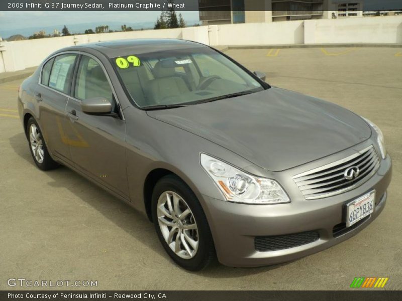Platinum Graphite / Wheat 2009 Infiniti G 37 Journey Sedan