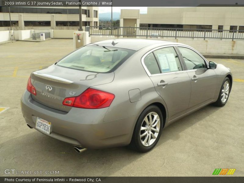 Platinum Graphite / Wheat 2009 Infiniti G 37 Journey Sedan