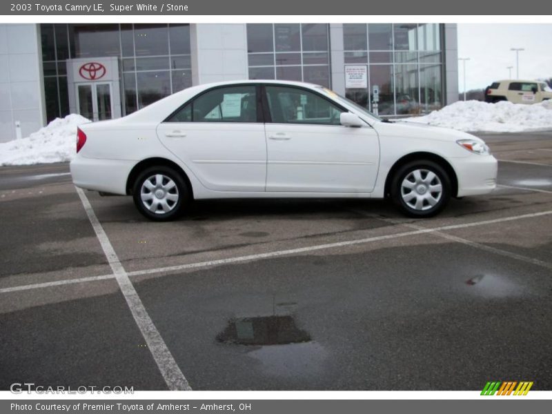 Super White / Stone 2003 Toyota Camry LE