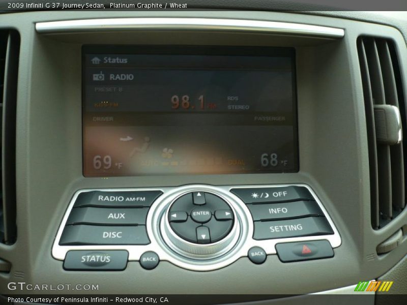 Platinum Graphite / Wheat 2009 Infiniti G 37 Journey Sedan