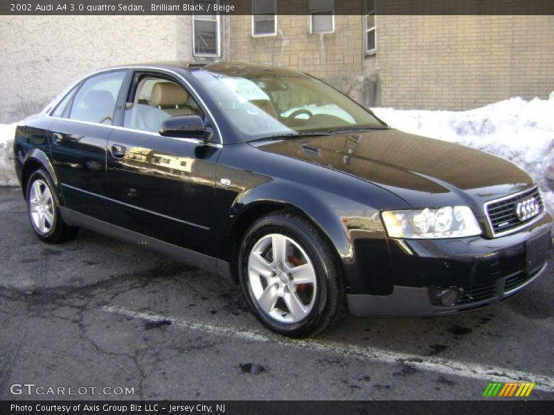 Brilliant Black / Beige 2002 Audi A4 3.0 quattro Sedan