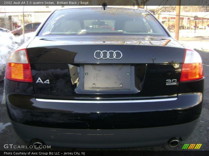 Brilliant Black / Beige 2002 Audi A4 3.0 quattro Sedan
