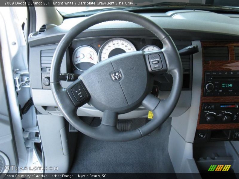 Bright White / Dark Slate Gray/Light Slate Gray 2009 Dodge Durango SLT